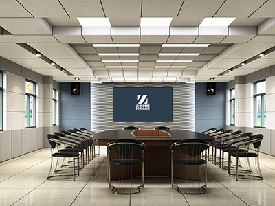 商业公司现代智能多媒体会议室简约风格