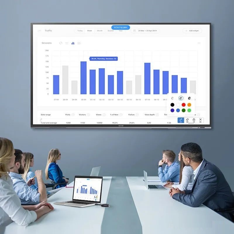 maxhub98英寸智能会议平板商显示屏一体机4k超高清网络无线投屏