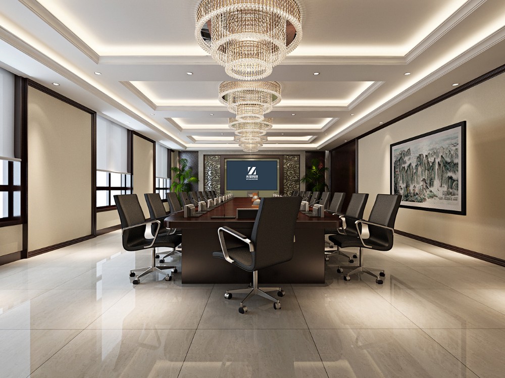 商业公司智能多媒体会议室高端商务风格