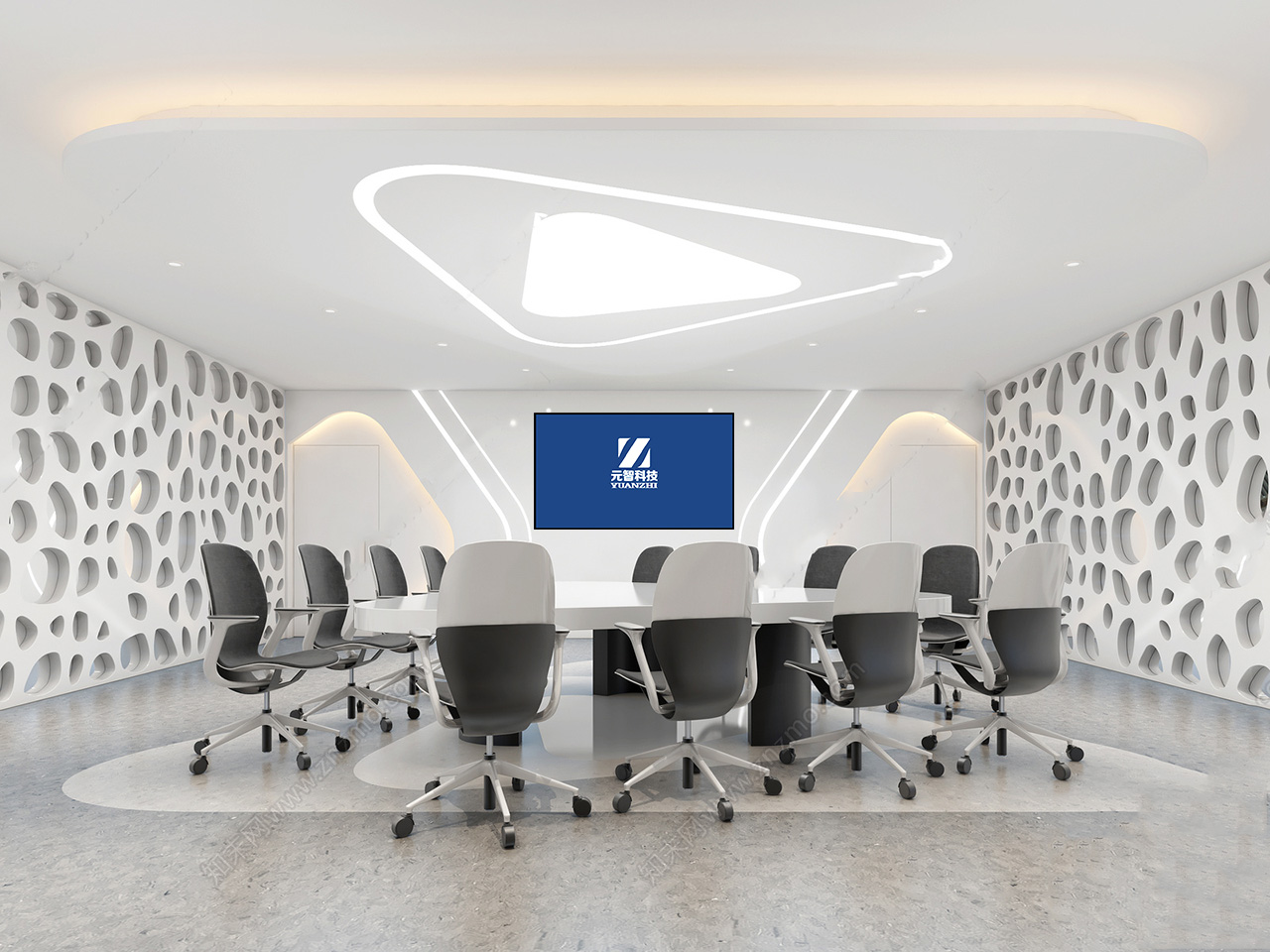 设计亮点  更多设计案例空间类型圆桌会议室设计风格商务接待,时尚